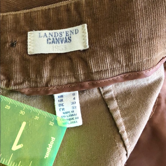 Lands’ End Canvas Brown Corduroy Mini Skirt - Picture 3 of 5